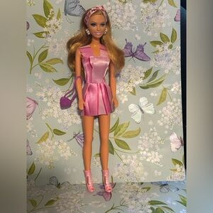 Barbie Doll in Shimmering Pink Dress with Accessories